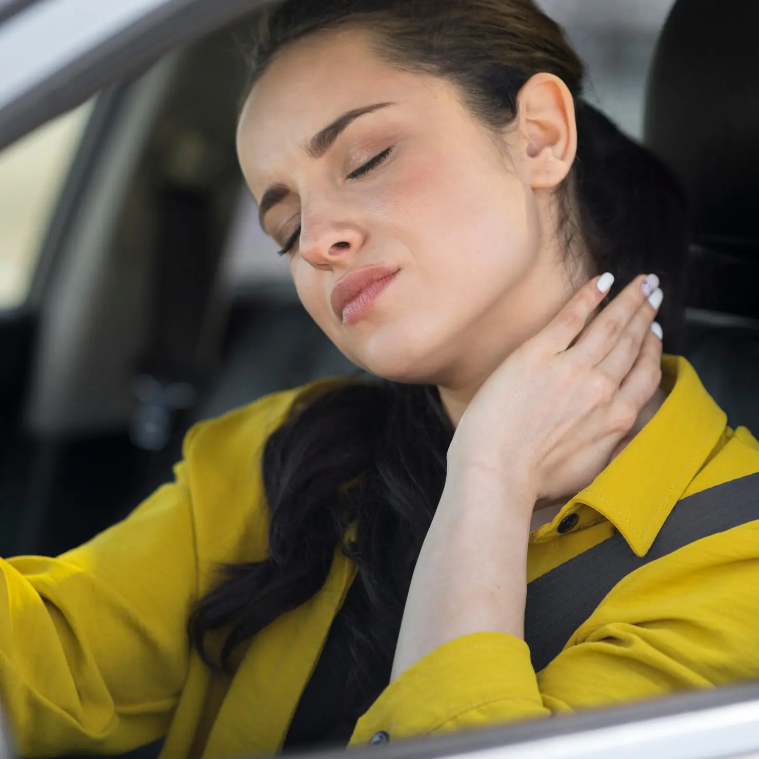 Auto-accident injury resulting in neck and shoulder pain.